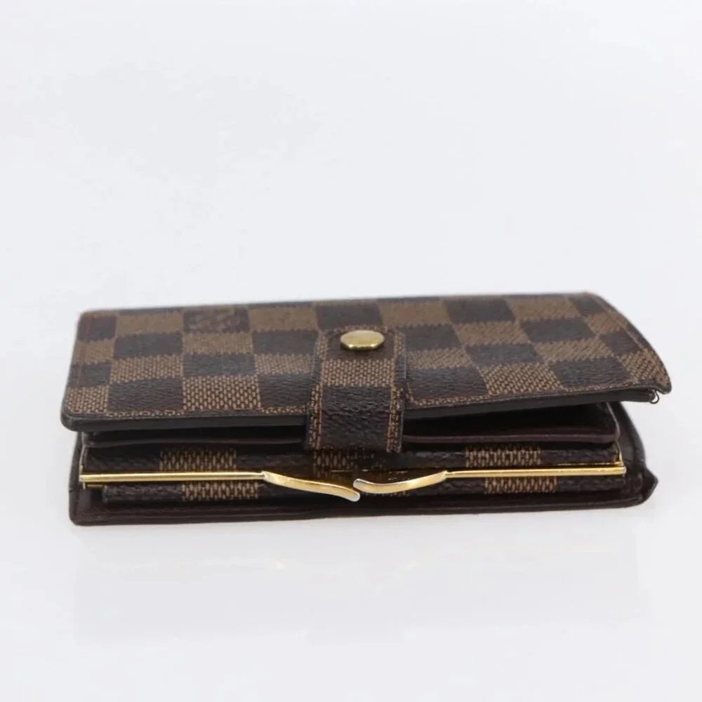 Authentic LOUIS VUITTON Damier Ebene Portefeuille Viennois Wallet bst288-120225